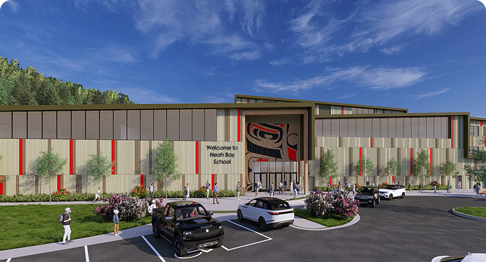 Rendering of relocated Makah campus
